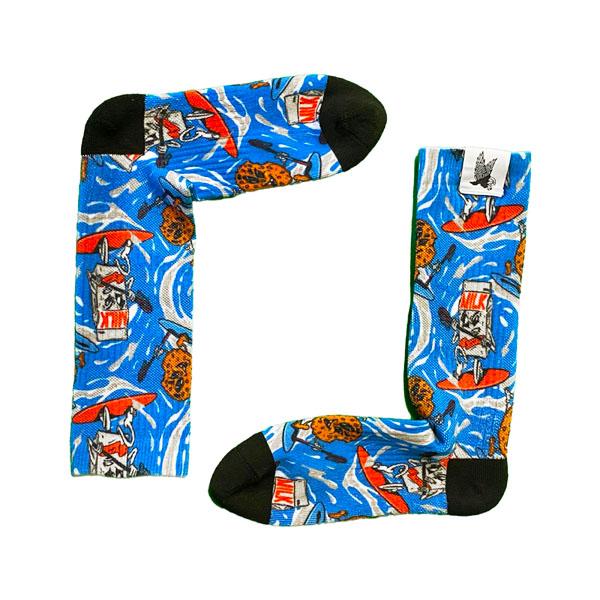 flow society Youth Milk & Cookies Crew Sock Blue