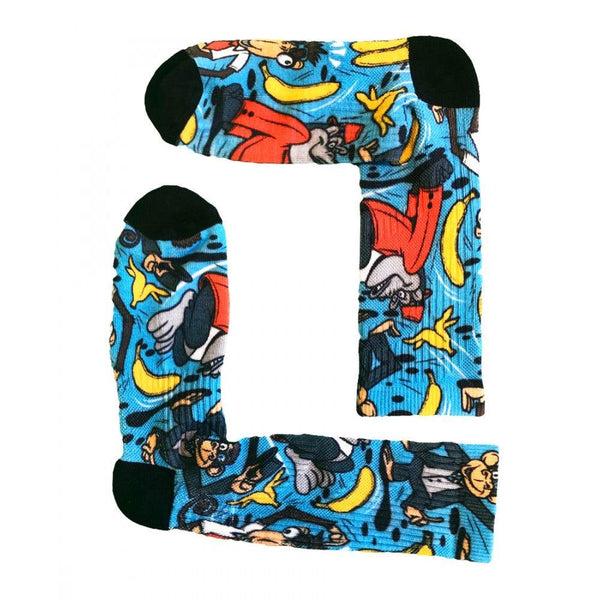 Flow Society Youth Monkey Suit Crew Socks Blue