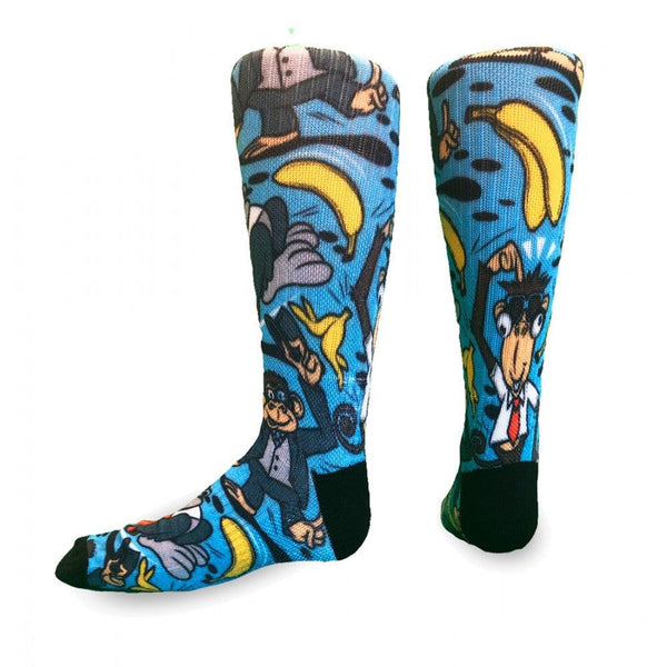 Flow Society Youth Monkey Suit Crew Socks Blue