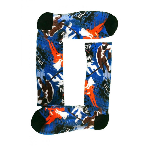 Flow Society Youth Power Play Crew Socks Blue