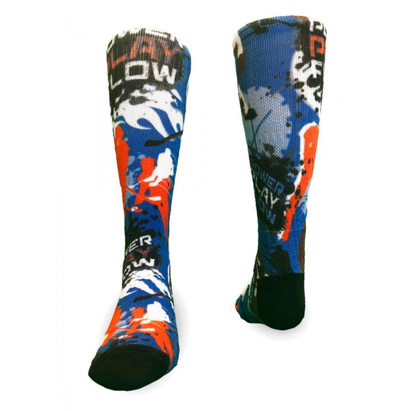 Flow Society Youth Power Play Crew Socks Blue
