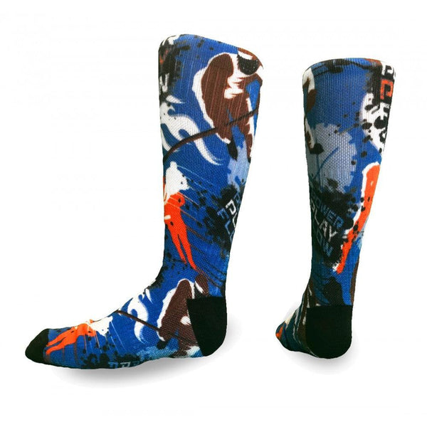flow society Youth Power Play Crew Socks Blue