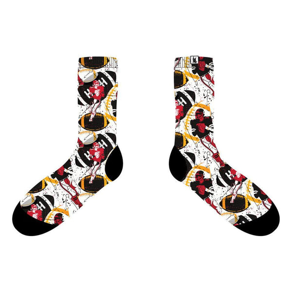 flow society Youth QB Football Crew Socks White