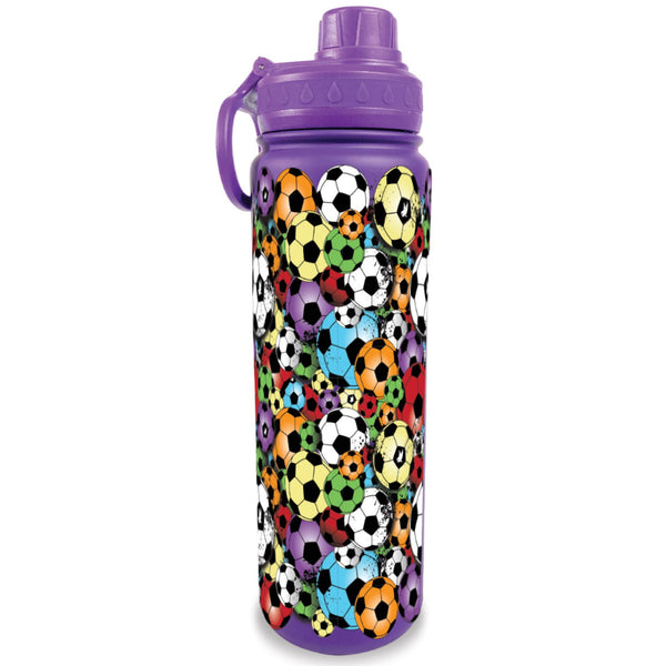flow society Flowsport Soccer 24oz Stainless Steel Water Bottle Copy Purple