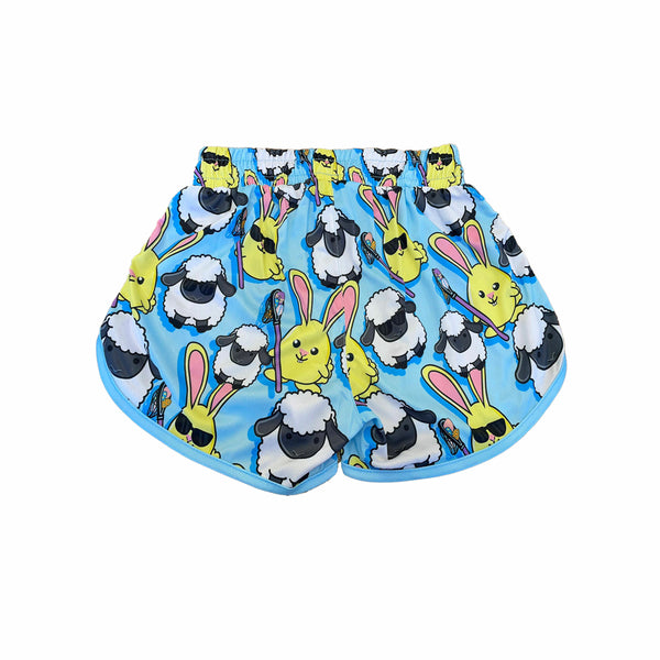 Flow Society Girls & Womens Baaad To The Flow Short Light Blue