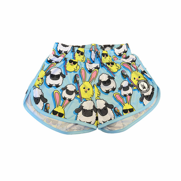 flow society Girls & Womens Baaad To The Flow Short Light Blue