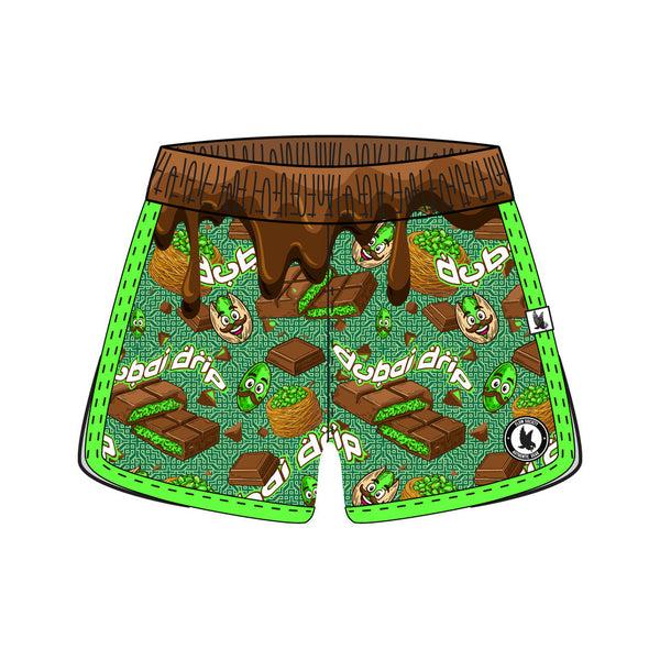flow society Girls & Womens Dubai Drip Chocolate Short Green