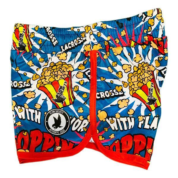 Flow Society Girls & Womens Flow Popcorn Attack Short Blue