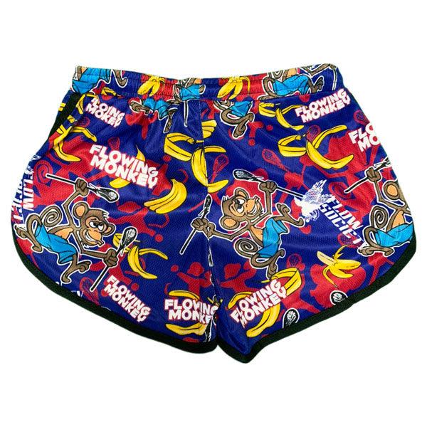 Flow Society Girls & Womens Flowing Monkey Attack Shorts Blue