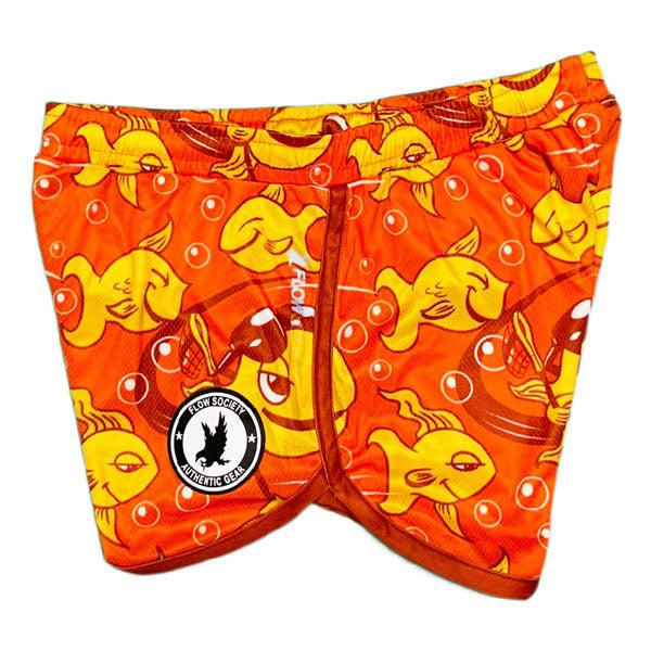 Flow Society Girls & Womens Gold Flow Fish Short Orange