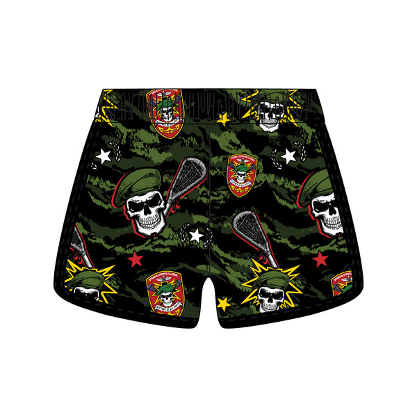 Flow Society Girls & Womens Green Beret Tigerstripe Camo Short Green
