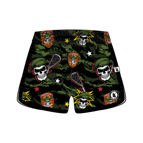 flow society Girls & Womens Green Beret Tigerstripe Camo Short Green