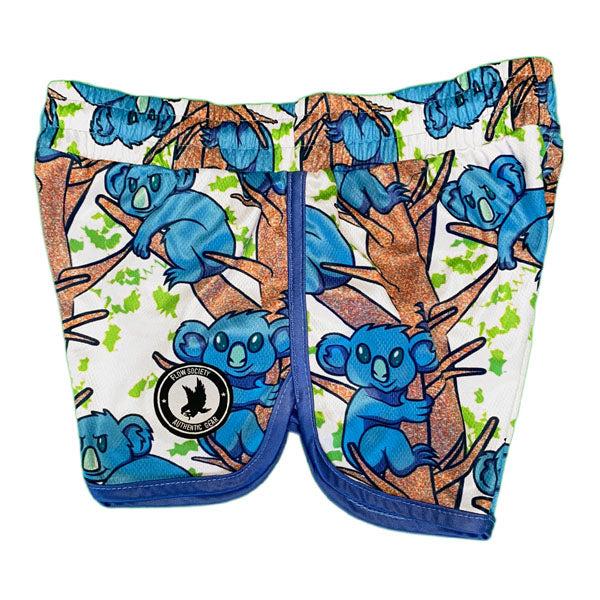 Flow Society Girls & Womens Koala Attack Short White & Blue