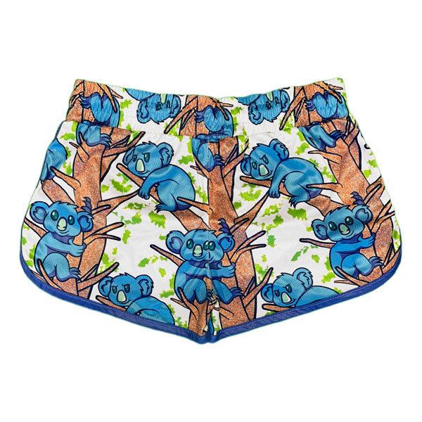 Flow Society Girls & Womens Koala Attack Short White & Blue