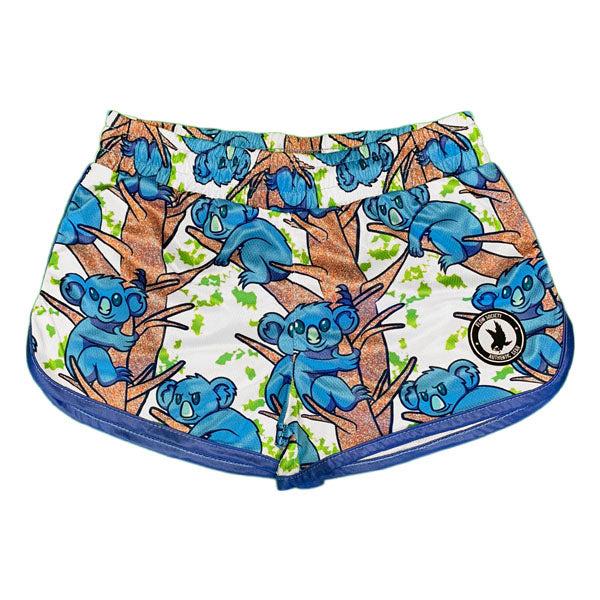 flow society Girls & Womens Koala Attack Short White & Blue