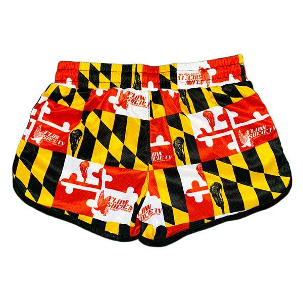 Flow Society Girls & Womens Maryland Flag Attack Short Multi