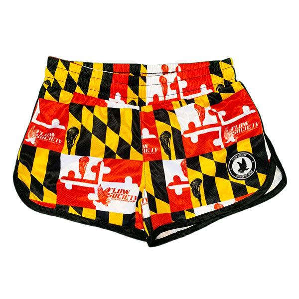 flow society Girls & Womens Maryland Flag Attack Short Multi
