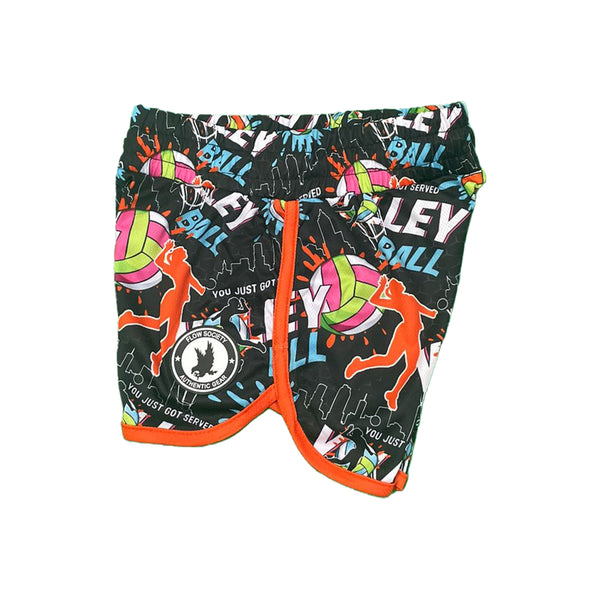 Flow Society Girls & Womens Served Volleyball Shorts Multi