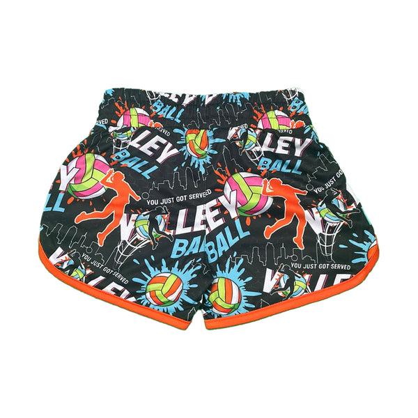 Flow Society Girls & Womens Served Volleyball Shorts Multi