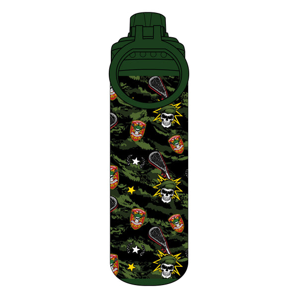 Flow Society Green Beret Tigerstripe Camo 24oz Stainless Steel Water Bottle Green