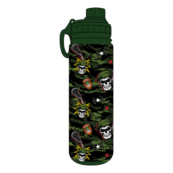flow society Green Beret Tigerstripe Camo 24oz Stainless Steel Water Bottle Green
