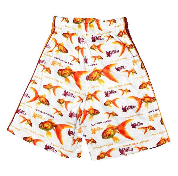 Flow Society Men's Gold Fish Flow Attack Short White