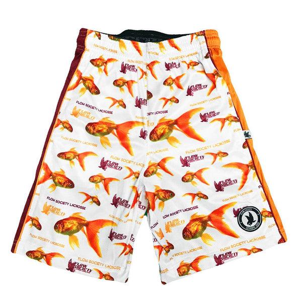 flow society Men's Gold Fish Flow Attack Short White