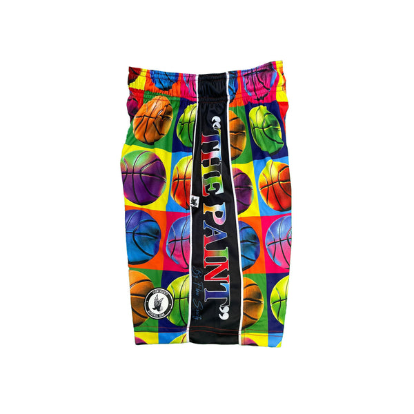 Flow Society Mens Basketball Pop Art Short Mid-length