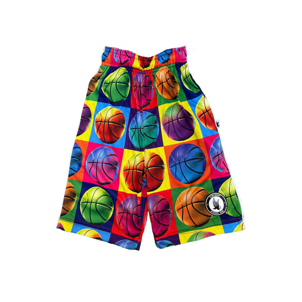 flow society Mens Basketball Pop Art Short Mid-length