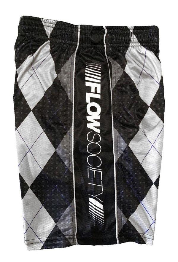 Flow Society Mens Black & Silver Argyle Short Black/Silver