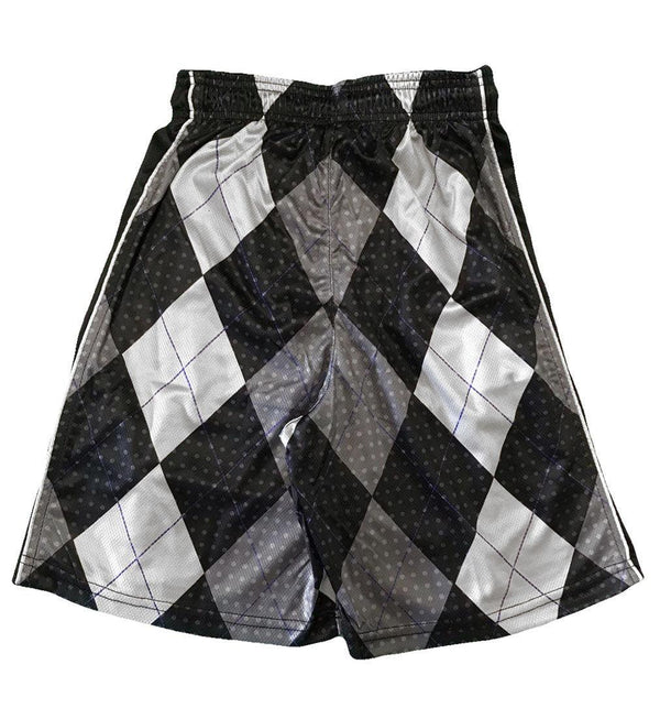 Flow Society Mens Black & Silver Argyle Short Black/Silver