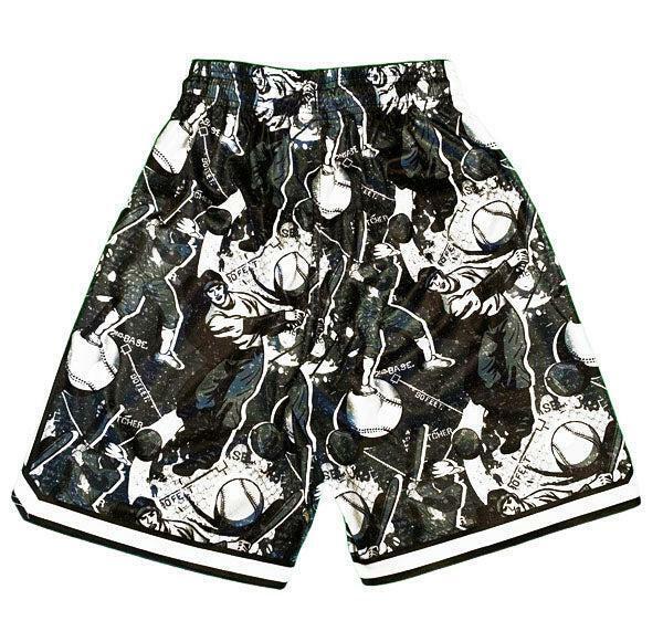 Flow Society Mens Black & Silver Swing Batter Short Black/Silver