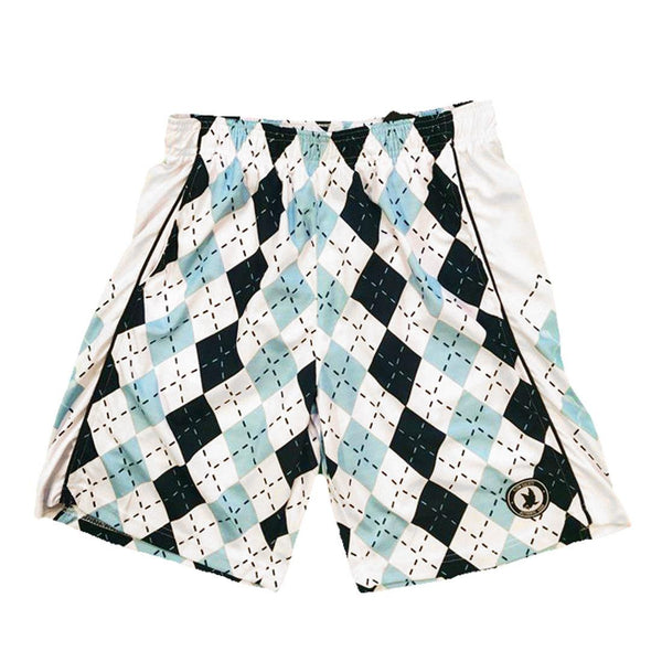 Flow Society Mens Blue & White Argyle Attack Short Blue/White