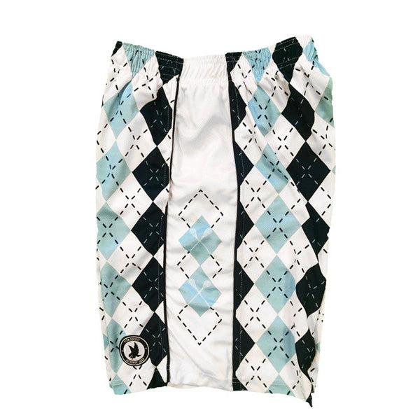 Flow Society Mens Blue & White Argyle Attack Short Blue/White