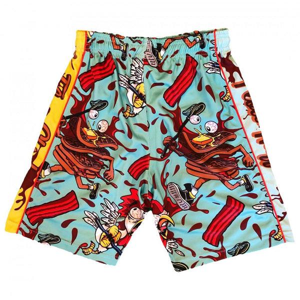 Flow Society Mens Chicken & Waffles Attack Short Blue