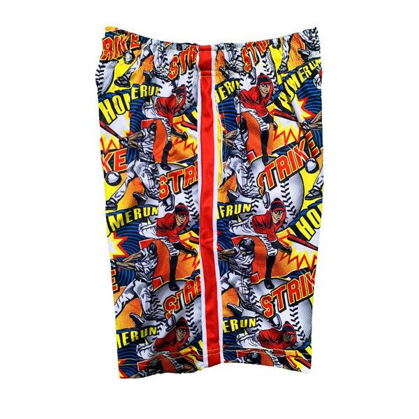 Flow Society Mens Comic Baseball Attack Short Multi