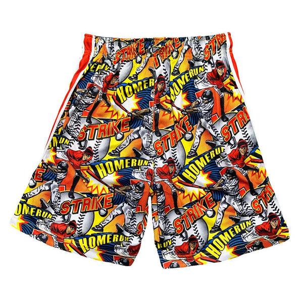 Flow Society Mens Comic Baseball Attack Short Multi