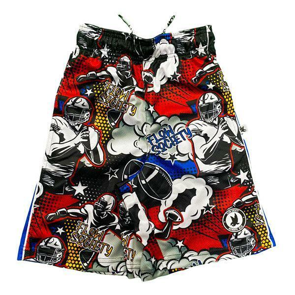 Flow Society Mens Comic Football Attack Short Multi