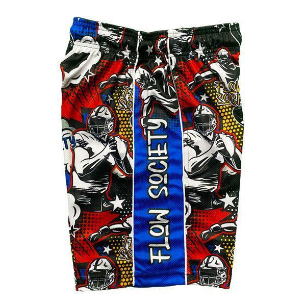 Flow Society Mens Comic Football Attack Short Multi