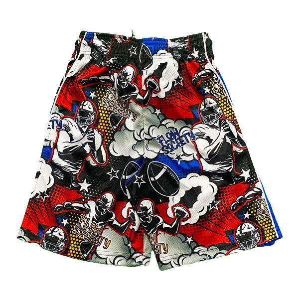 Flow Society Mens Comic Football Attack Short Multi