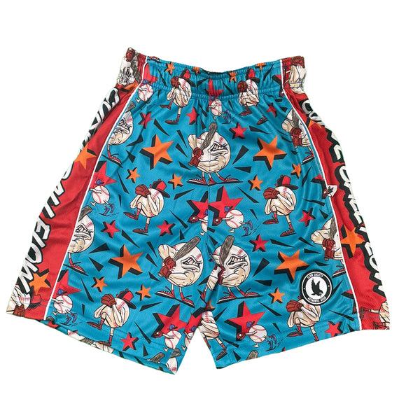 Flow Society Mens Curve Ball Baseball Attack Short Teal