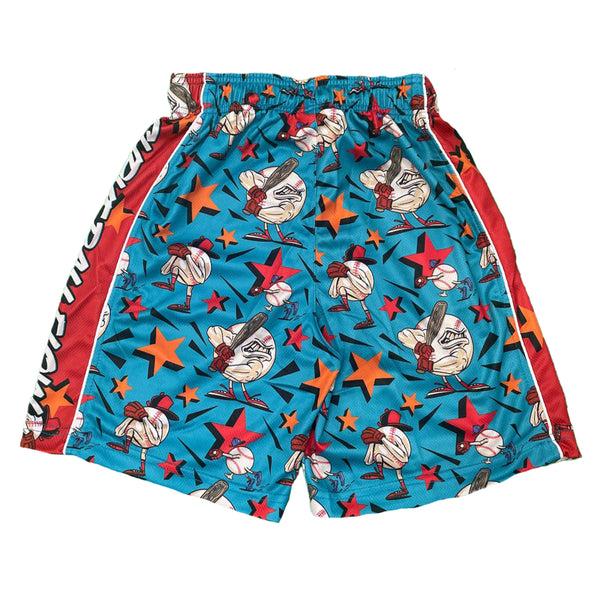 Flow Society Mens Curve Ball Baseball Attack Short Teal
