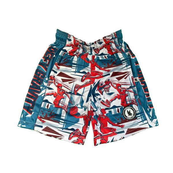 Flow Society Mens Defy Gravity Basketball Short Blue