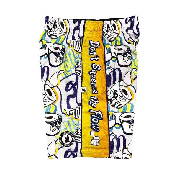 Flow Society Mens Don't Squeeze The Flow Attack Short White