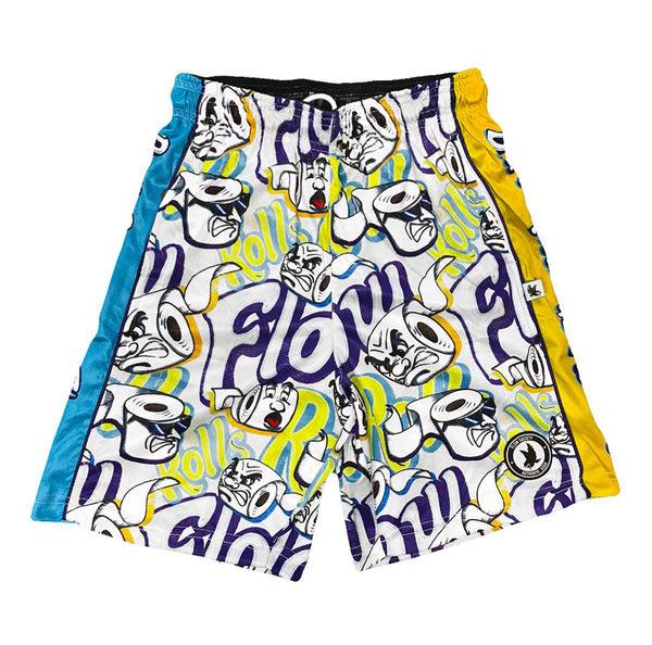 Flow Society Mens Don't Squeeze The Flow Attack Short White