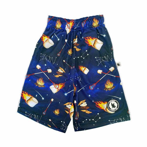 flow society Mens Flaming Marshmellows Short Mid-length