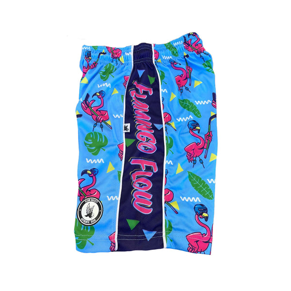 Flow Society Mens Flamingo Hockey Attack Short Blue