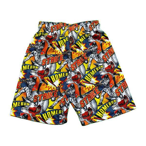 Flow Society Mens Flow Baseball Comic Sideline Attack Short Multi
