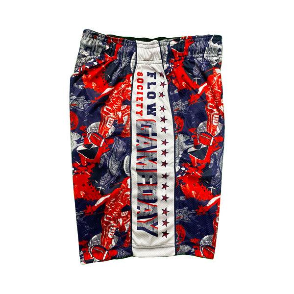 Flow Society Mens Flow Game Day Football Attack Short Red/Blue