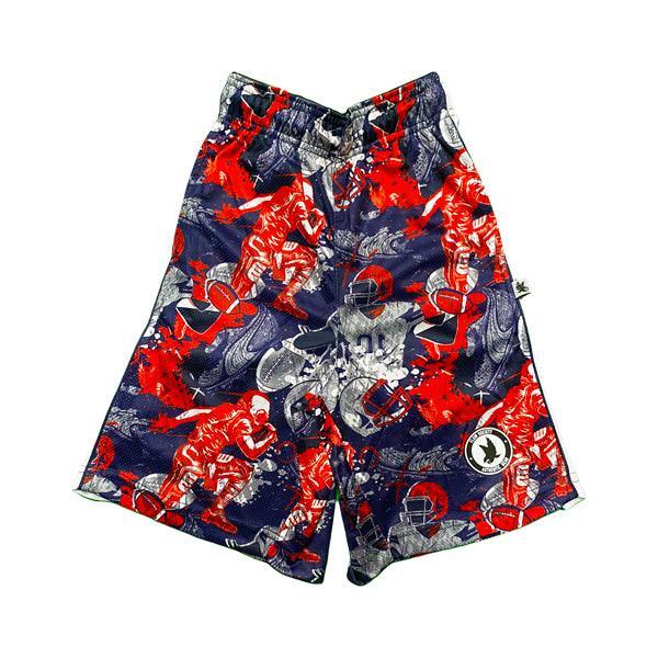 flow society Mens Flow Game Day Football Attack Short Red/Blue